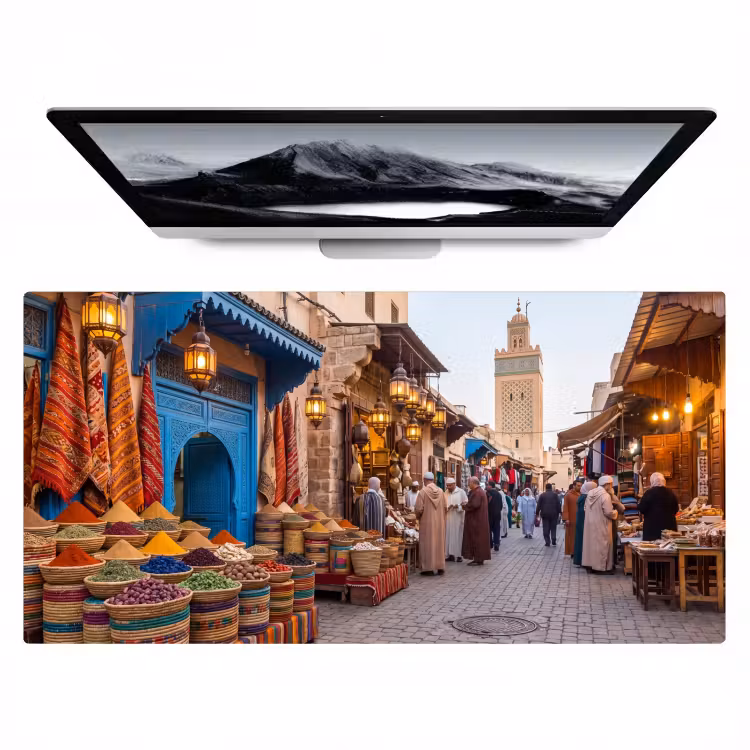 Bureau onderlegger - Markt - Oosters - Kleurrijk - Markt - Oosters - Kleurrijk Muismat XXL klein