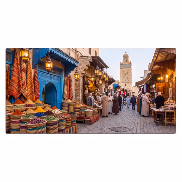 Bureau onderlegger - Markt - Oosters - Kleurrijk - Markt - Oosters - Kleurrijk Muismat XXL klein