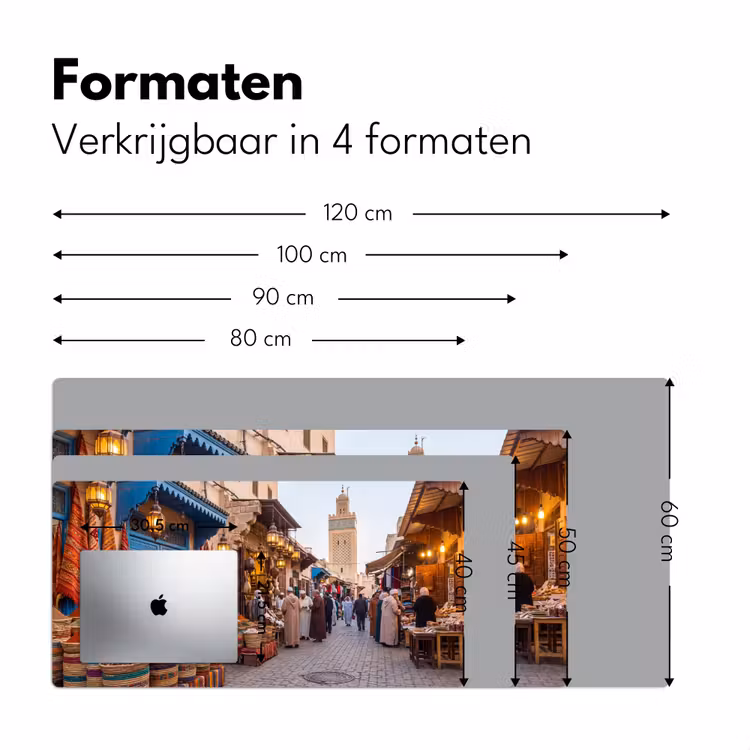 Bureau onderlegger - Markt - Oosters - Kleurrijk - Markt - Oosters - Kleurrijk Muismat XXL klein