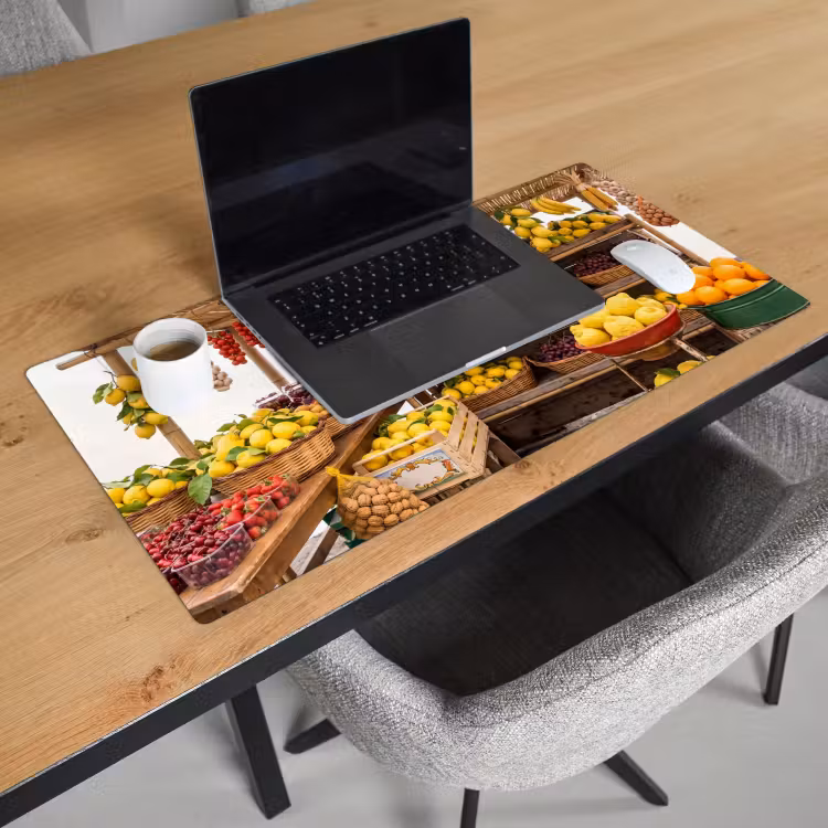 Bureau onderlegger - Marktkraam - Fruit - Vers - Marktkraam - Fruit - Vers Muismat XXL klein
