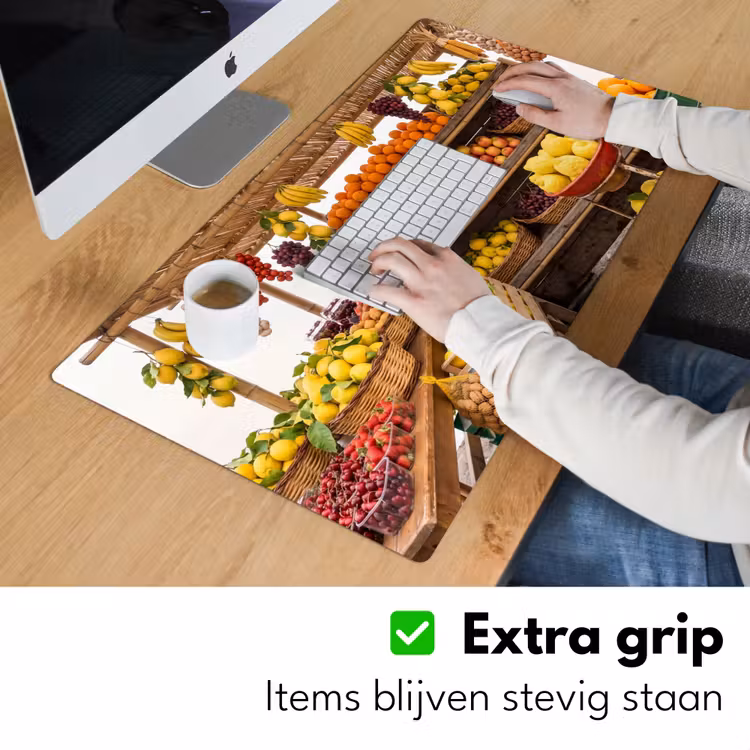 Bureau onderlegger - Marktkraam - Fruit - Vers - Marktkraam - Fruit - Vers Muismat XXL klein