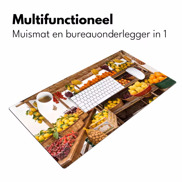 Bureau onderlegger - Marktkraam - Fruit - Vers - Marktkraam - Fruit - Vers Muismat XXL klein