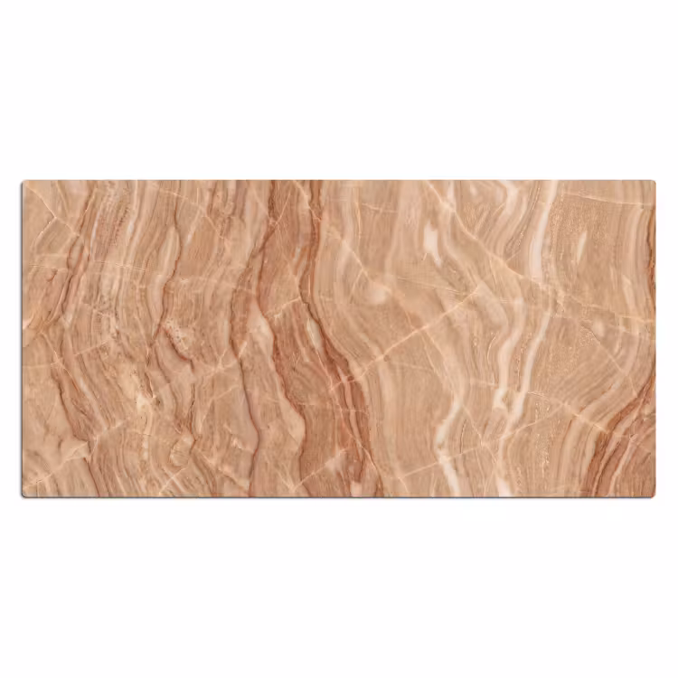 Marmer - Ader - Natuur - Abstract - Beige Muismat XXL klein -3d_leeg