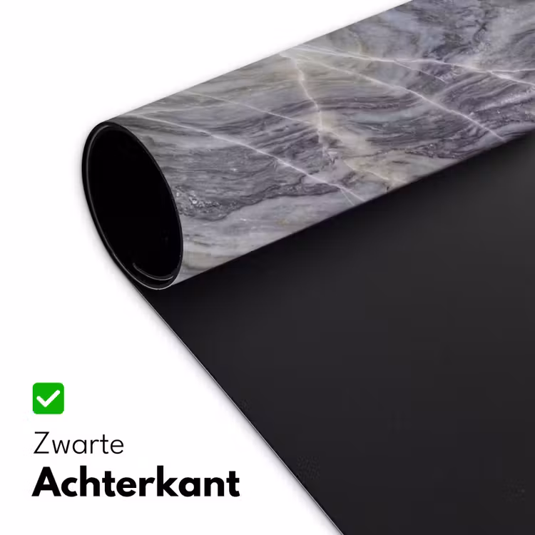Marmer - Ader - Patroon - Abstract - Grijs Muismat XXL klein -sfeer2