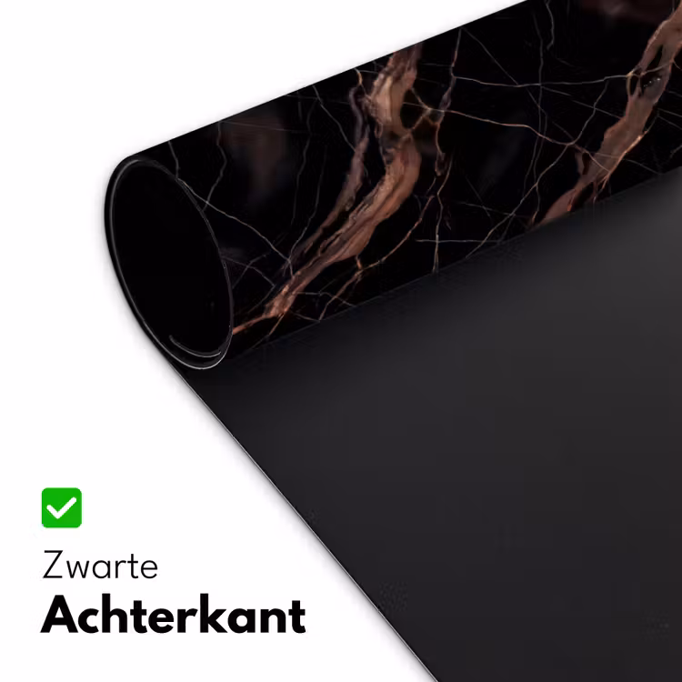 Marmer - Goud - Patroon - Luxe - Zwart Muismat XXL klein -sfeer2