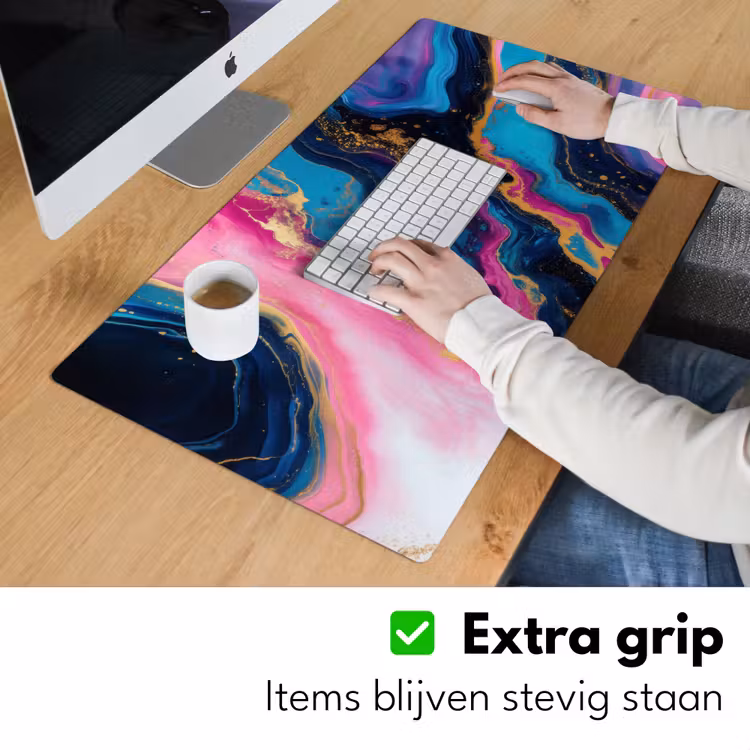 Marmer - Modern - Goud Muismat XXL klein -sfeer3