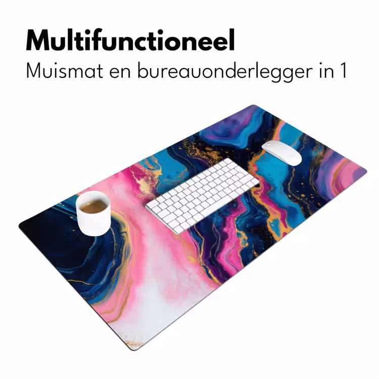 Marmer - Modern - Goud Muismat XXL klein -sfeer4