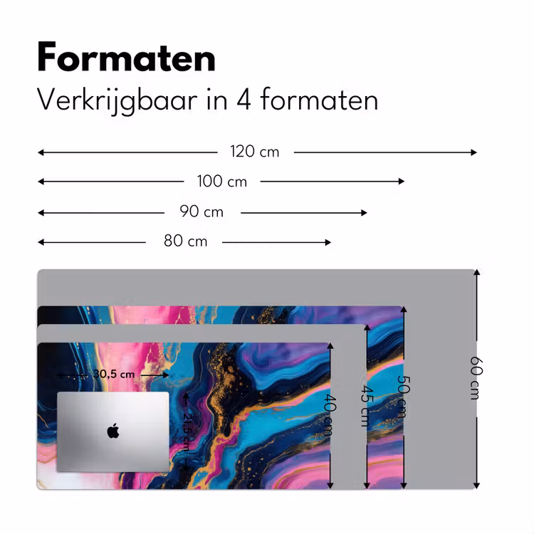 Marmer - Modern - Goud Muismat XXL klein -sfeer5