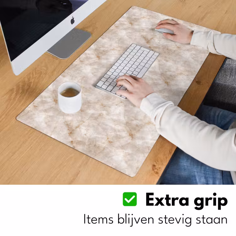 Marmer - Patroon - Klassiek Muismat XXL klein 681 -sfeer3