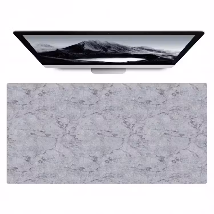 Marmerplaat - Patroon - Grijs Muismat XXL klein 681 -zzz3d