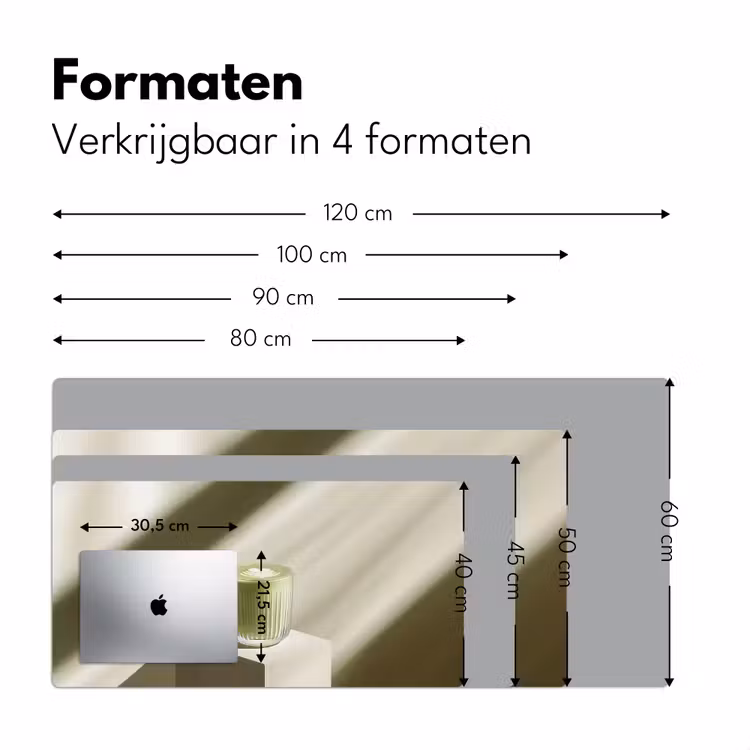 Matcha - Glas - Groen - Minimalistisch Muismat XXL klein -sfeer5