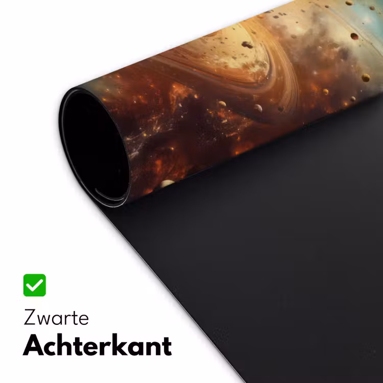 melkweg-ruimte-neon-planeten Muismat XXL klein -sfeer2