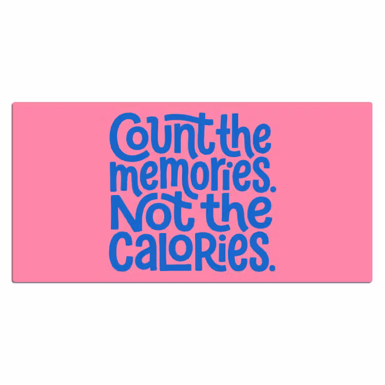 Memories - Roze - Blauw - Quote Muismat XXL klein -3d_leeg
