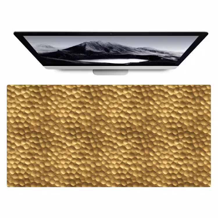 Metaal - Dynamisch - Goud Muismat XXL klein 681 -zzz3d