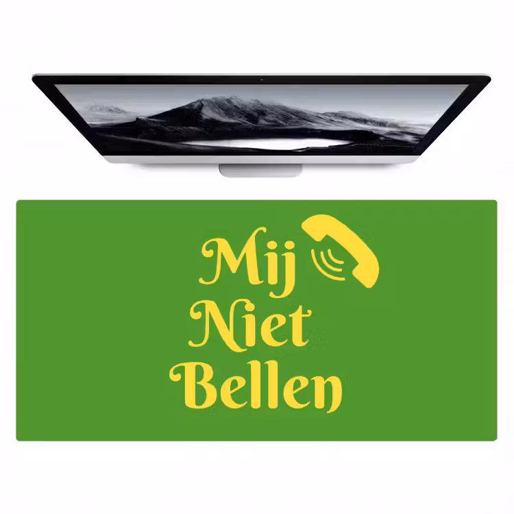 Mij niet bellen - Telefoon - Groen Muismat XXL klein -zzz3d