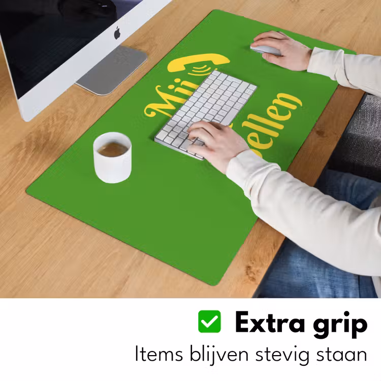 Mij niet bellen - Telefoon - Groen Muismat XXL klein -sfeer3