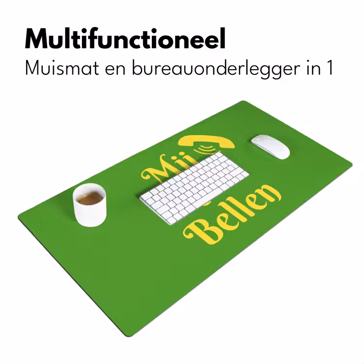 Mij niet bellen - Telefoon - Groen Muismat XXL klein -sfeer4