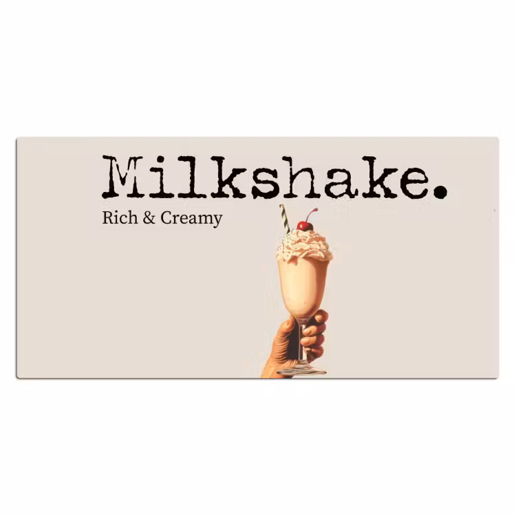 Milkshake - Kers - Rietje Muismat XXL klein -3d_leeg