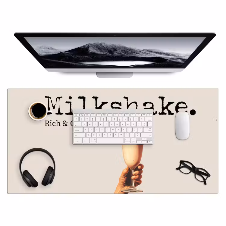Milkshake - Kers - Rietje Muismat XXL klein -3d