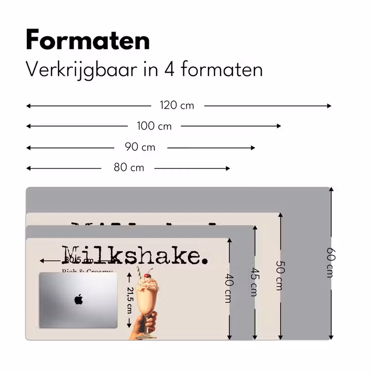 Milkshake - Kers - Rietje Muismat XXL klein -sfeer5