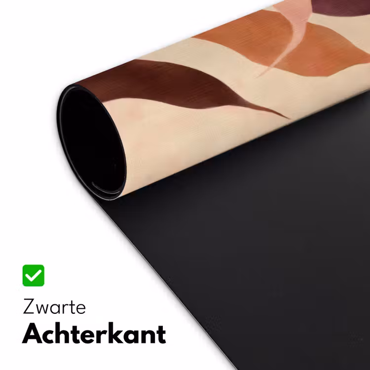 Minimalistisch - Bloem - Bladeren - Beige Muismat XXL klein -sfeer2