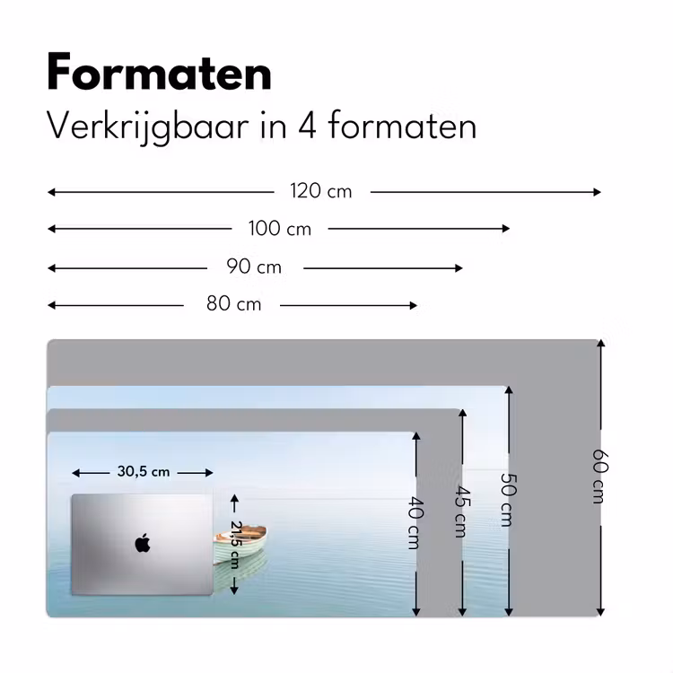 Minimalistisch - Boot - Zee Muismat XXL klein -sfeer5