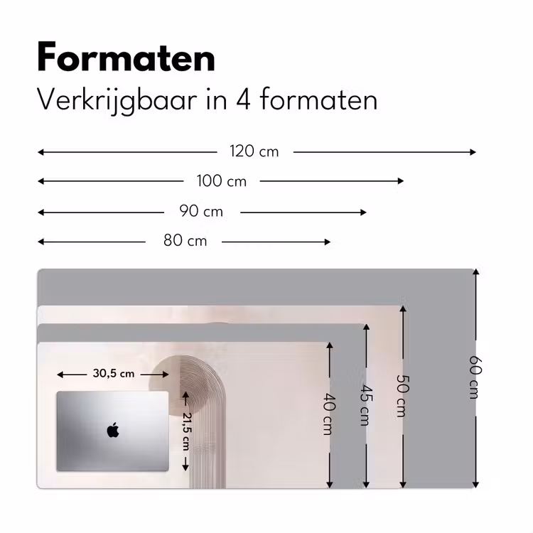 Minimalistisch - Cirkel - Lichtgrijs Muismat XXL klein -sfeer5