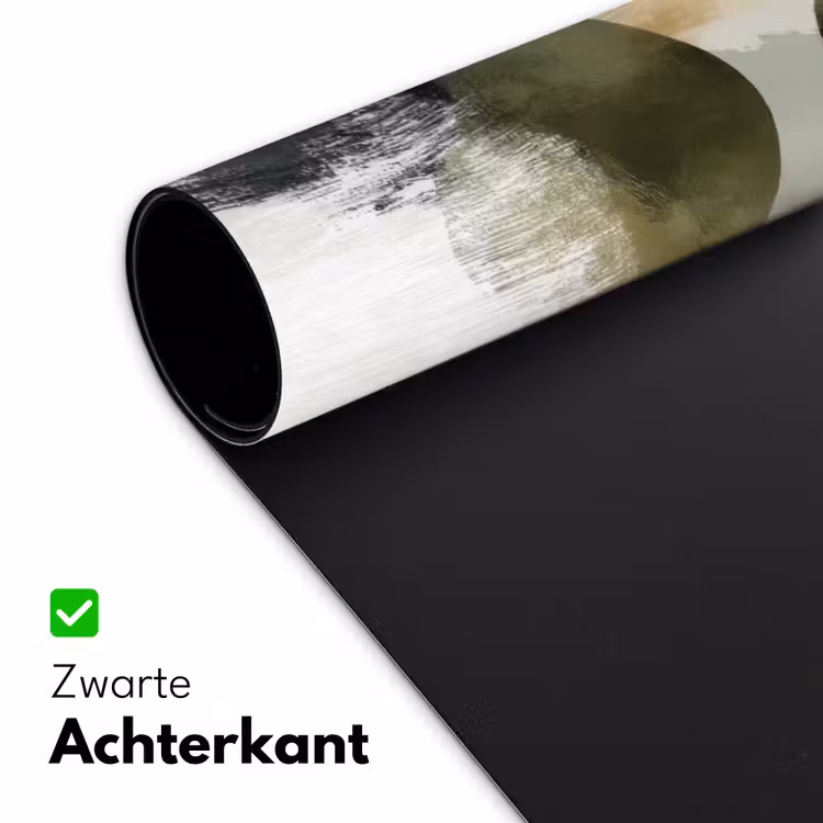 Minimalistisch - Cirkels - Penseelstreken - Beige Muismat XXL klein -sfeer2