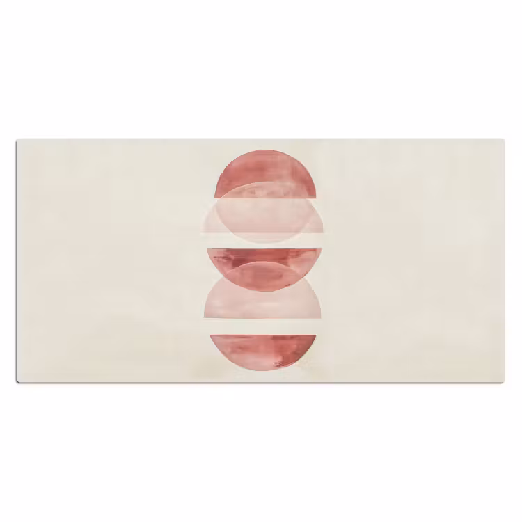Minimalistisch - Cirkels - Roze Muismat XXL klein -3d_leeg