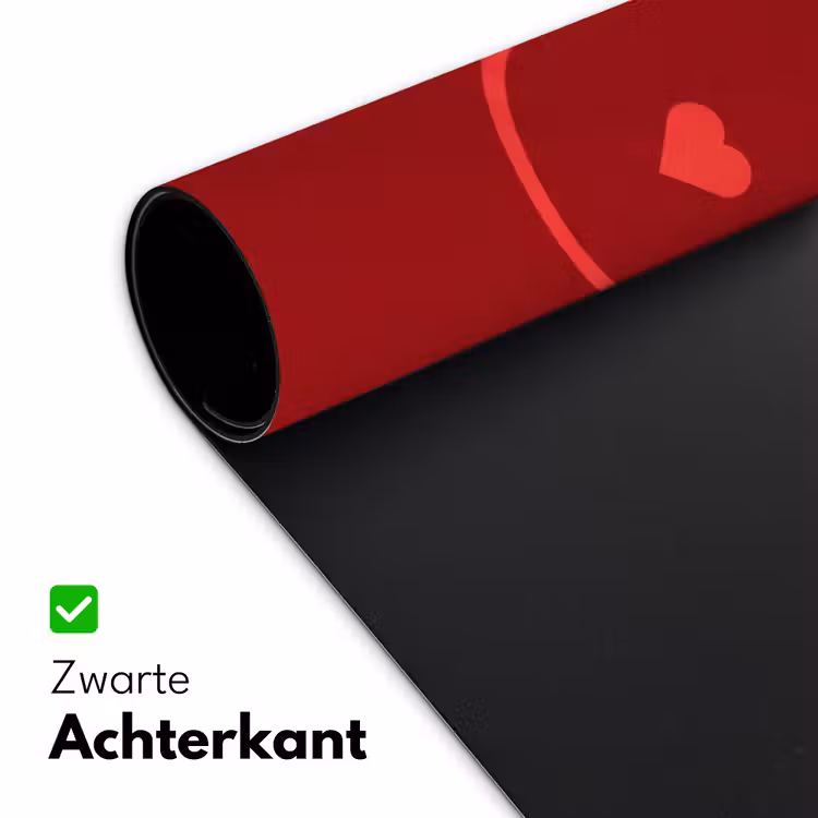 Minimalistisch - Lijnillustratie - Rood Muismat XXL klein -sfeer2