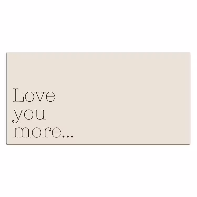Minimalistisch - Love - Beige Muismat XXL klein -3d_leeg