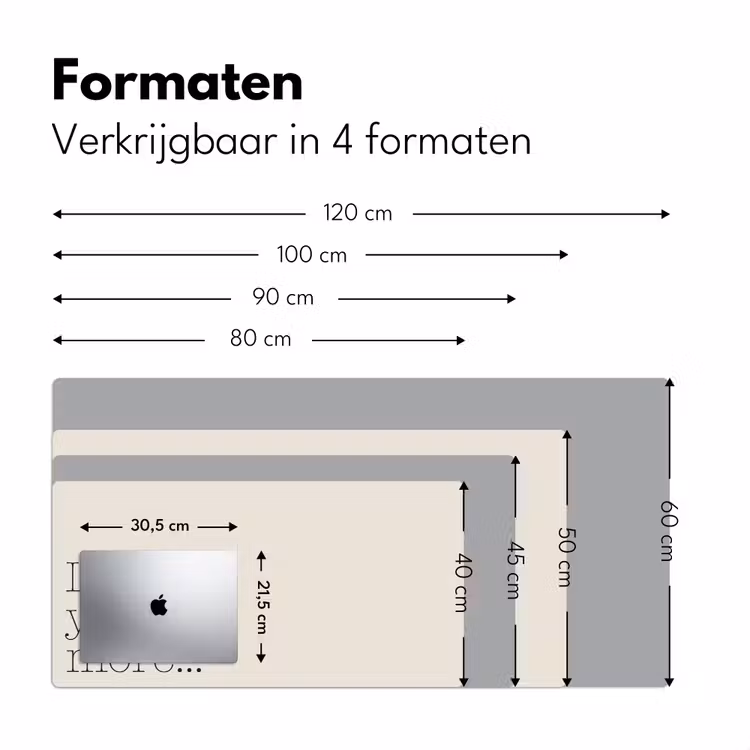 Minimalistisch - Love - Beige Muismat XXL klein -sfeer5