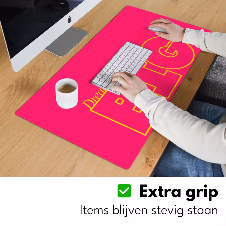 Minimalistisch - Roze - Dream big - Grafisch Muismat XXL klein -sfeer3