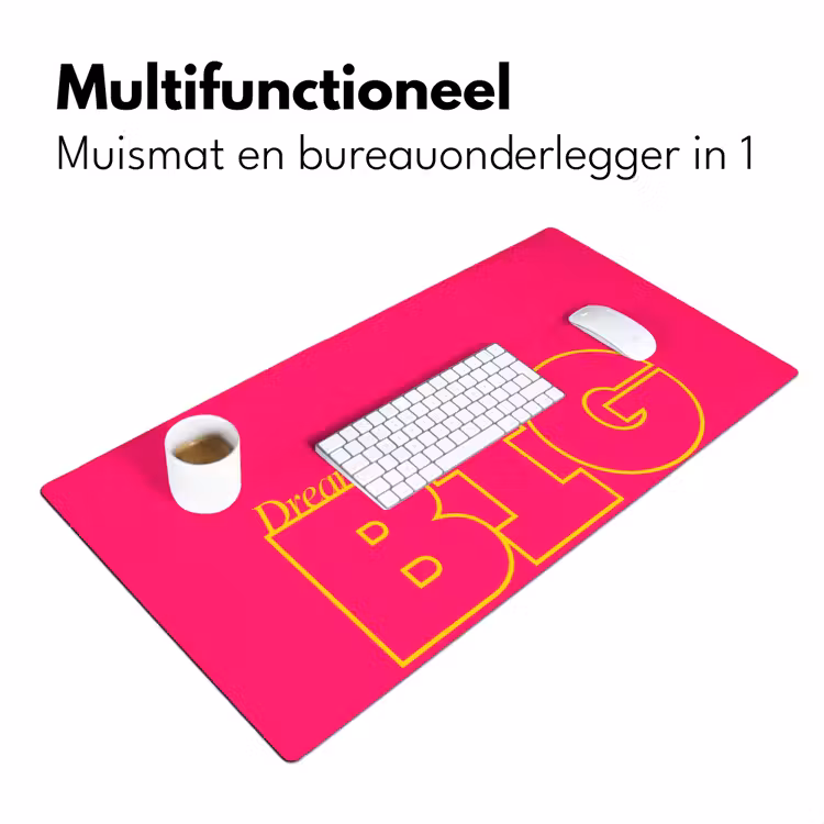 Minimalistisch - Roze - Dream big - Grafisch Muismat XXL klein -sfeer4