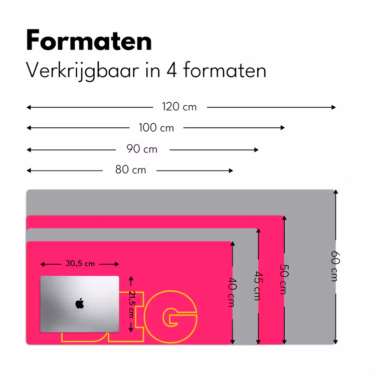 Minimalistisch - Roze - Dream big - Grafisch Muismat XXL klein -sfeer5