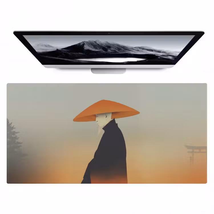 Minimalistisch - Silhouet - Oranje Muismat XXL klein -zzz3d