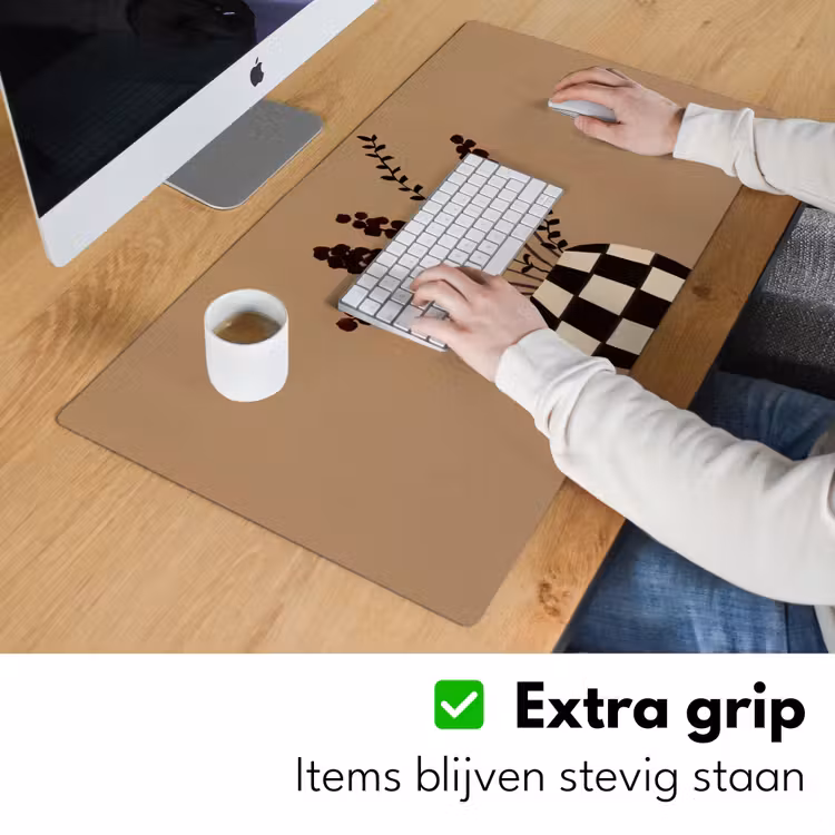 Minimalistisch - Vaas - Bloemen - Bruin Muismat XXL klein -sfeer3