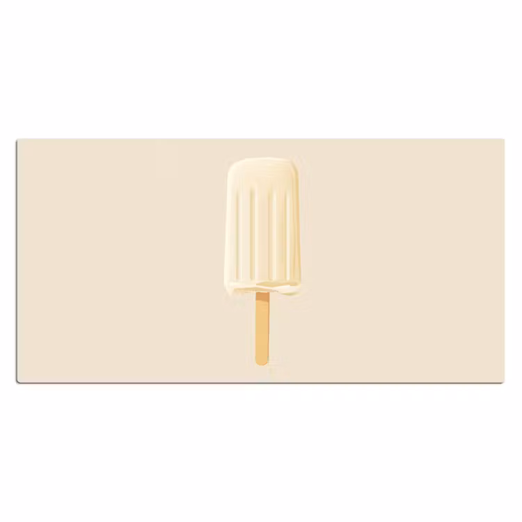 Minimalistisch - Waterijsje - Stokje - Beige Muismat XXL klein -3d_leeg