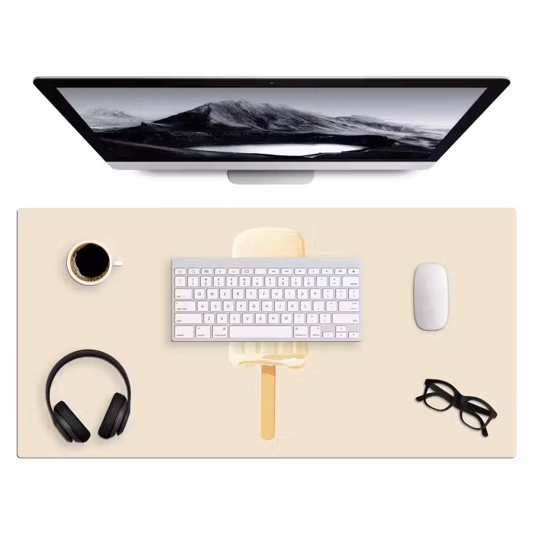 Minimalistisch - Waterijsje - Stokje - Beige Muismat XXL klein -3d