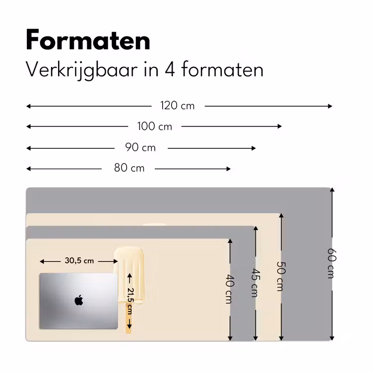 Minimalistisch - Waterijsje - Stokje - Beige Muismat XXL klein -sfeer5
