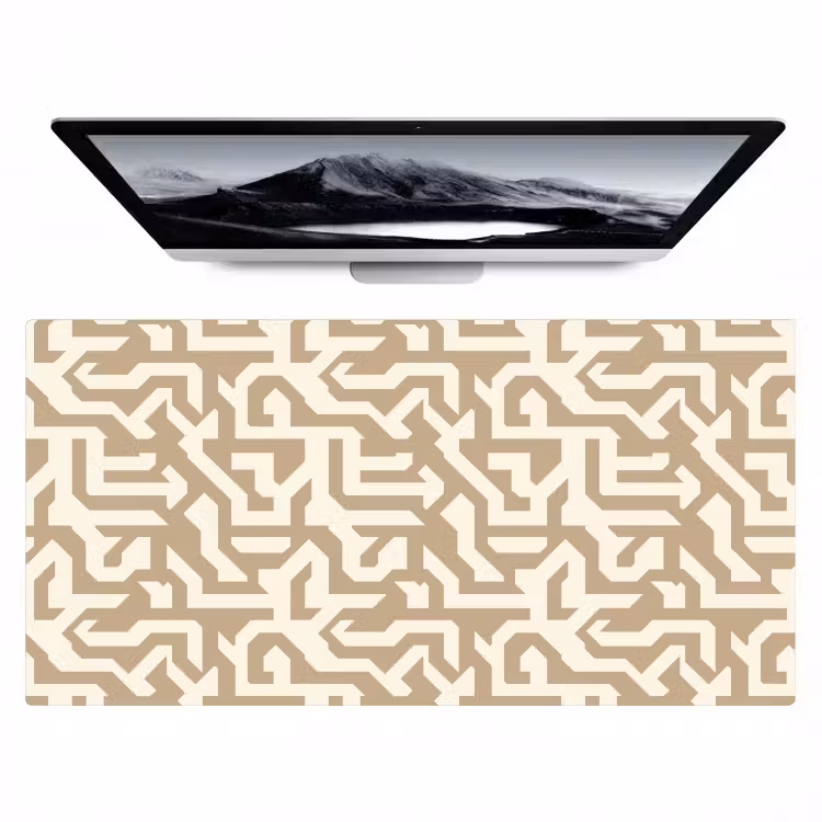 Modern - Abstract - Beige Muismat XXL klein 681 -zzz3d