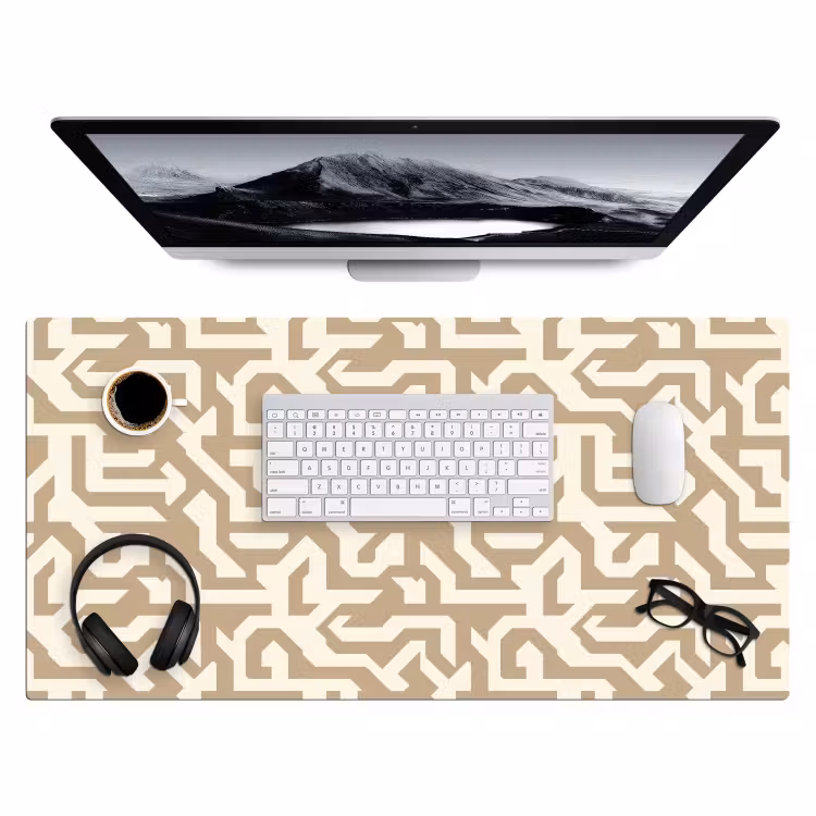Modern - Abstract - Beige Muismat XXL klein 681 -3d