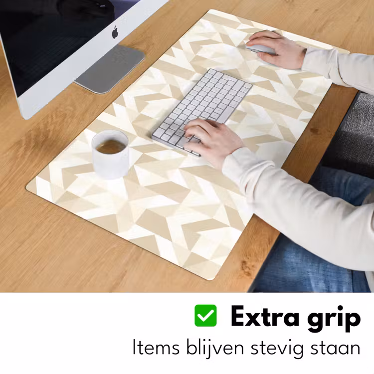 Modern - Abstract - Beige Muismat XXL klein 681 -sfeer3