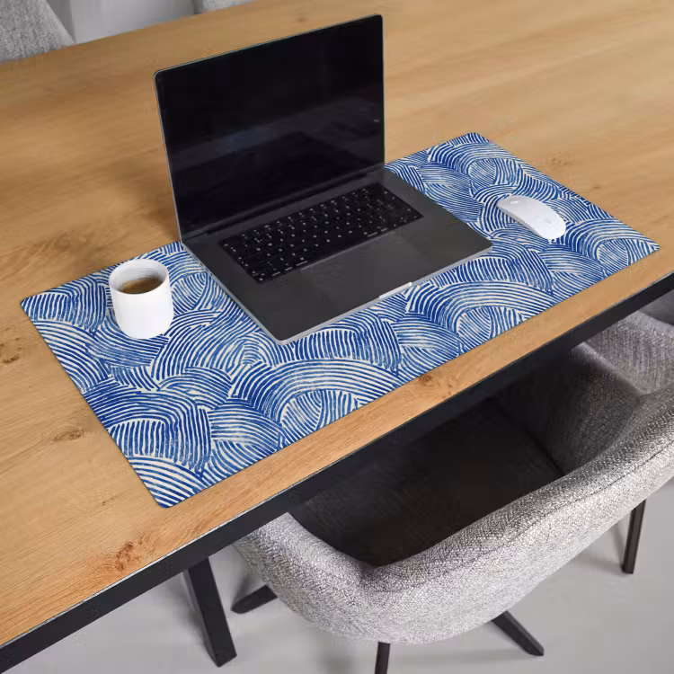 Modern - Abstract - Blauw Muismat XXL klein 681 -sfeer1