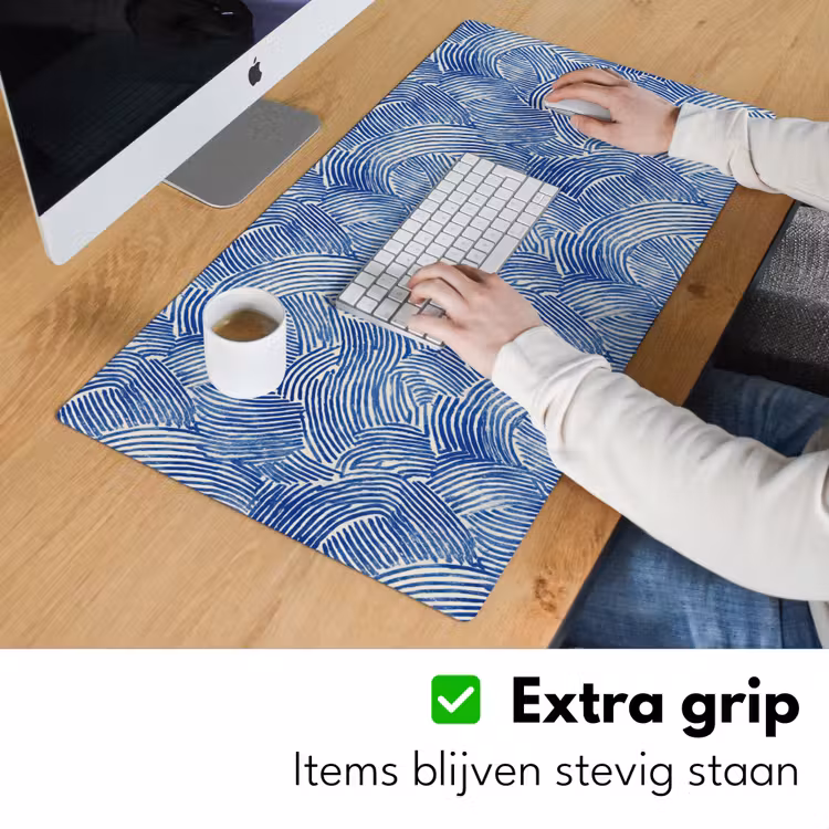 Modern - Abstract - Blauw Muismat XXL klein 681 -sfeer3