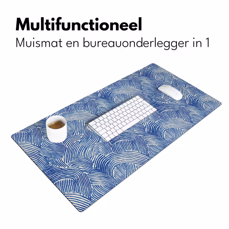 Modern - Abstract - Blauw Muismat XXL klein 681 -sfeer4