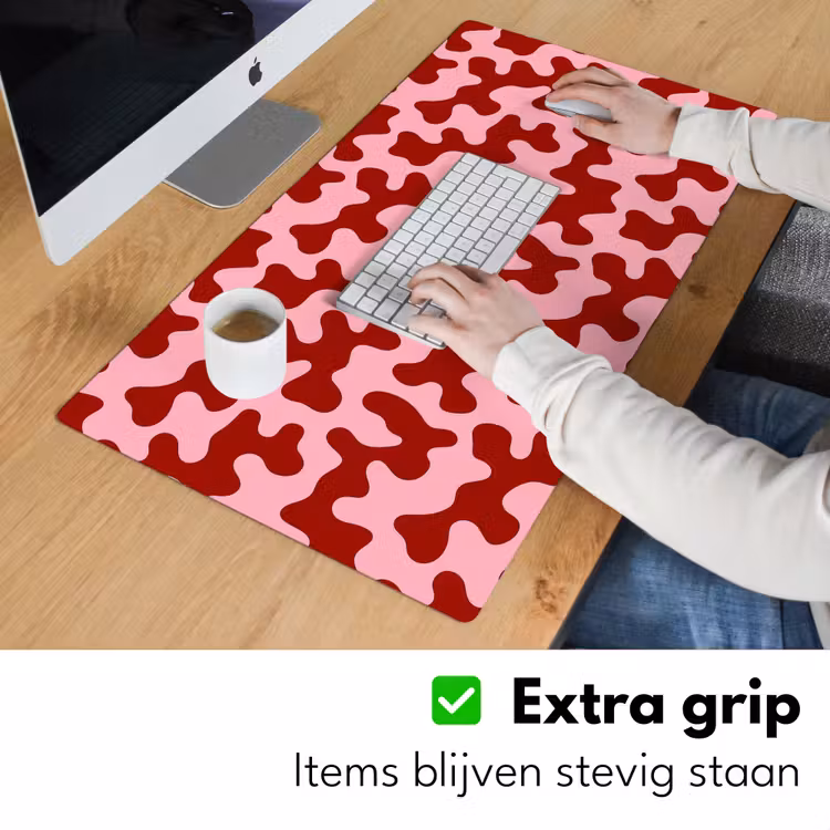 Modern - Abstract - Rood Muismat XXL klein 681 -sfeer3