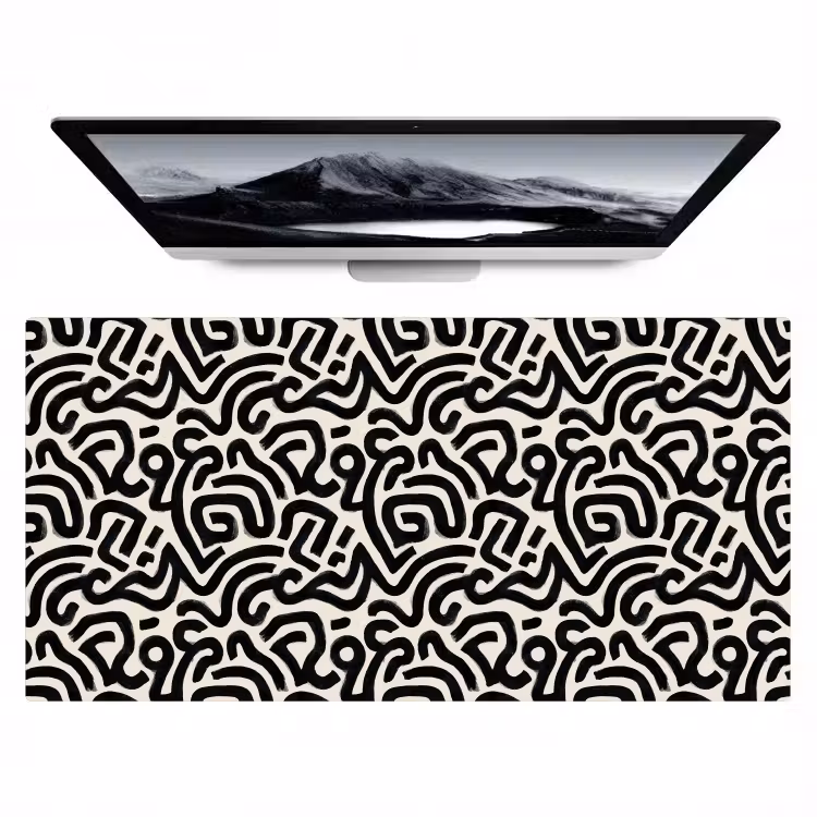 Modern - Abstract - Zwart Muismat XXL klein 681 -zzz3d