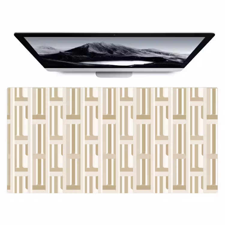 Modern - Geometrisch - Beige Muismat XXL klein 681 -zzz3d