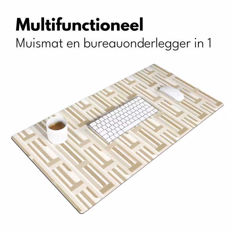 Modern - Geometrisch - Beige Muismat XXL klein 681 -sfeer4